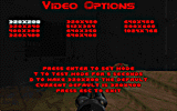 the Video Options menu
