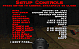 Setup Controls menu